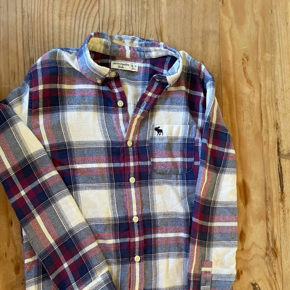 Abercrombie flannel (light) shirt size 13/14 Boy